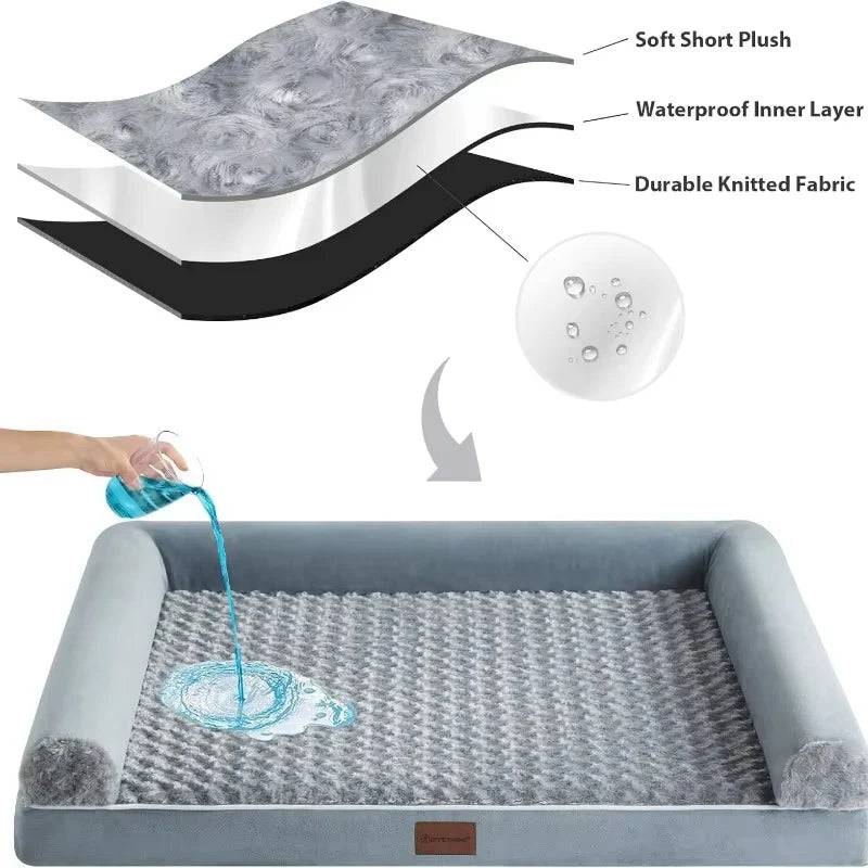 Orthopedic Memory Foam Pet Bed with Removable Washable Cover