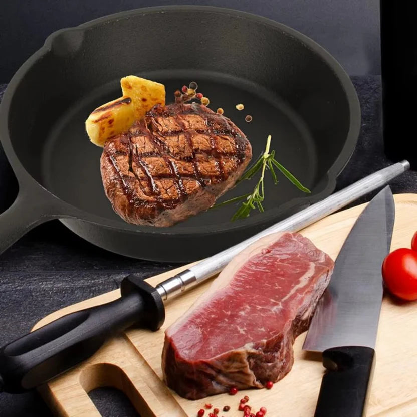 Cast Iron Mini Frying Pan, Enamel Saucepan for Eggs, Steaks, and Sandwiches