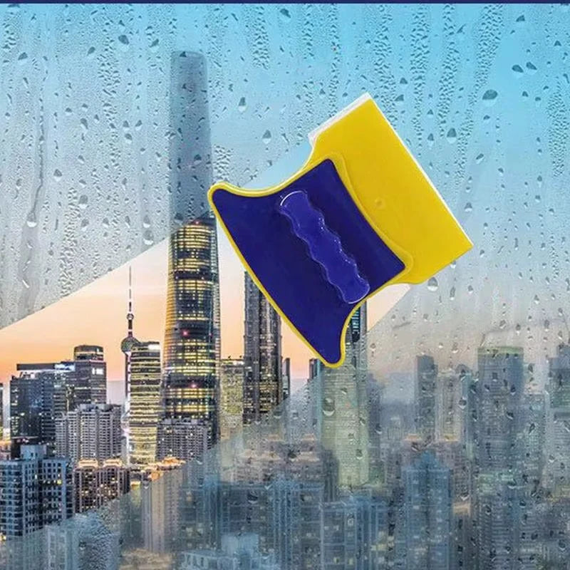 Double Sided Magnetic Glass Cleaner for Windows with Safety Rope
