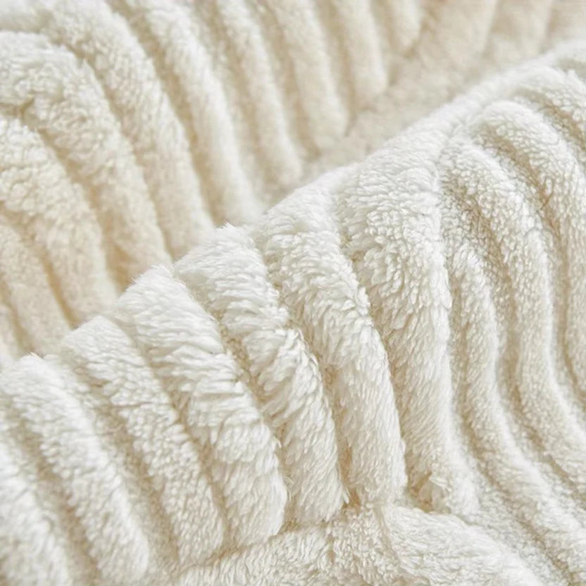 Velvet Striped Non Slip Sofa Cover and Couch Protector
