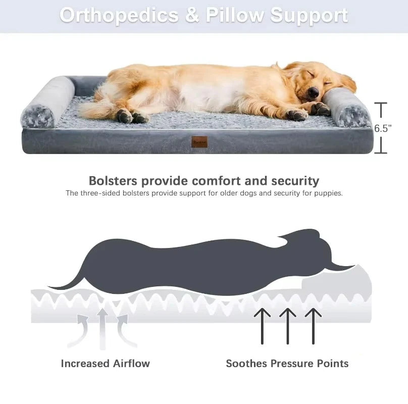 Orthopedic Memory Foam Pet Bed with Removable Washable Cover